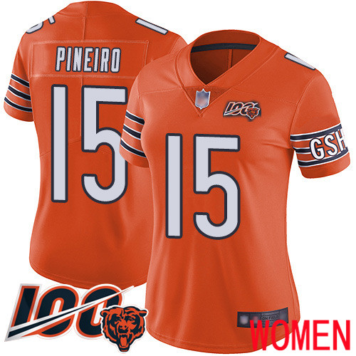 Chicago Bears Limited Orange Women Eddy Pineiro Alternate Jersey NFL Football 15 100th Season